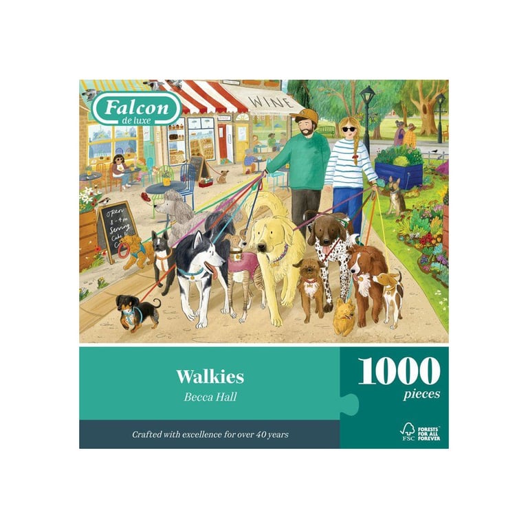 Puzzle 1000 pièces JUMBO Falcon Deluxe Walkies par Becca Hall paysage multicolore - Neuf