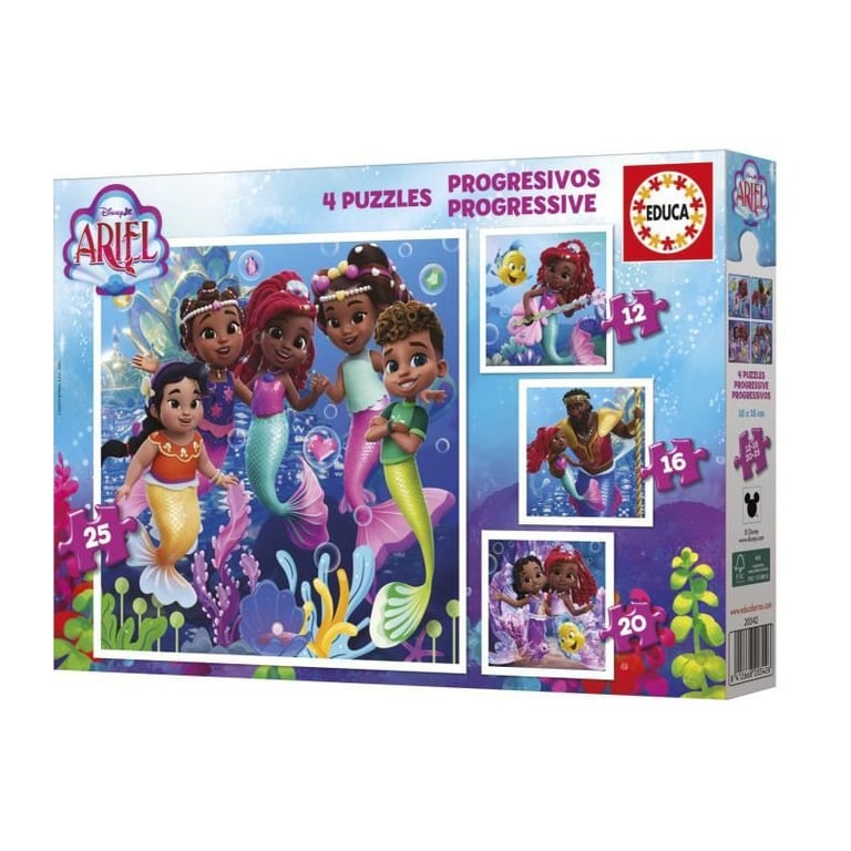 Puzzles progréssifs EDUCA Ariel 12+16+20+25 pièces - vue 8