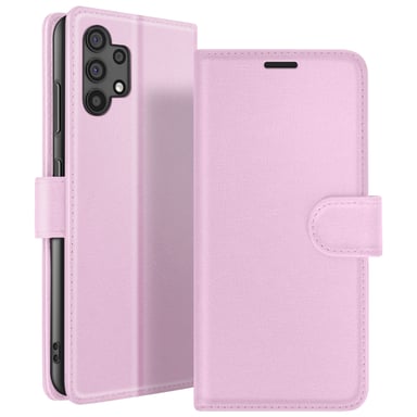 Zanaé Funda tipo cartera para Galaxy A32 4G con soporte y lengüeta magnética Rosa