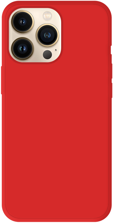 Coque silicone unie compatible Mat Rouge Apple iPhone 13 Pro