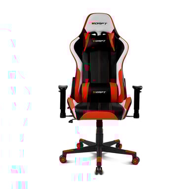 DRIFT DR175 Sedile da gioco universale Sedile imbottito Nero, Rosso, Bianco
