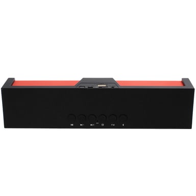 Enceinte Portable Bluetooth FM Réveil Lecteur Micro SD USB Jack Noir et Rouge YONIS