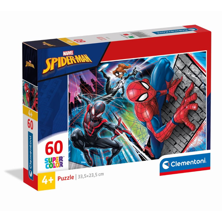 Clementoni | Puzzle Marvel Spider‑Man 60 Pièces – Supercolor pour Enfants + | Format 33 5×23 5 Cm | Activité Éducative Maison | Héros Spider Verse | Recyclé | Jeu de Société - vue 2