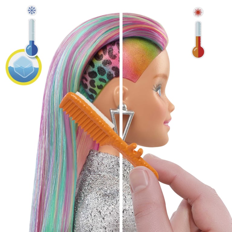 Barbie Poupée Barbie Chevelure Arc En Ciel Léopard - vue 3