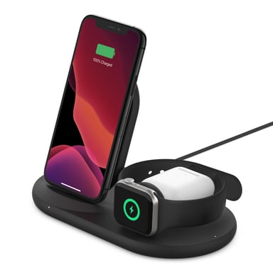 Belkin Boost Charge Casque, Smartphone, Smartwatch Noir USB Recharge sans fil Charge rapide Intérieure