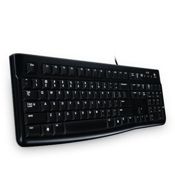 Logitech K120 Corded Keyboard teclado USB QWERTY Estonio Negro