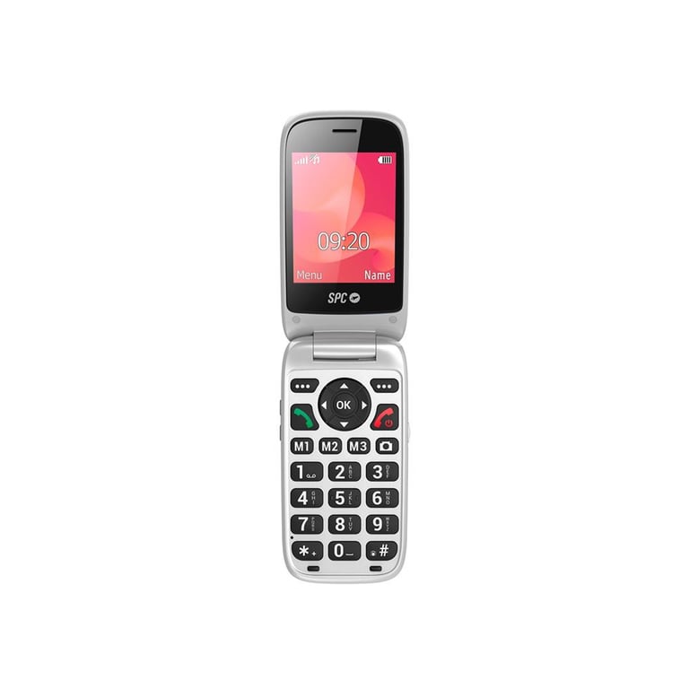 Téléphone à clapet SPC Polaris 4G double écran Noir 2,8” Bluetooth 5 SOS 15 appels Mini SIM - Neuf