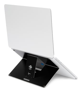 R-Go Tools Support pour ordinateur portable R-Go Riser Attachable, réglable, intégré à votre ordinateur portable, aluminium, noir