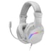 Mars Gaming MH122 Blanco, Cascos Gaming FRGB Over Ear con Micrófono, Sonido HiFi, Cancelación de Sonido, Ultraligeros, PS4 PS5 Xbox Switch Tablet Windows Mac