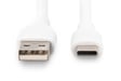 Digitus Câble de connexion USB-C en silicone, 0,5m, blanc