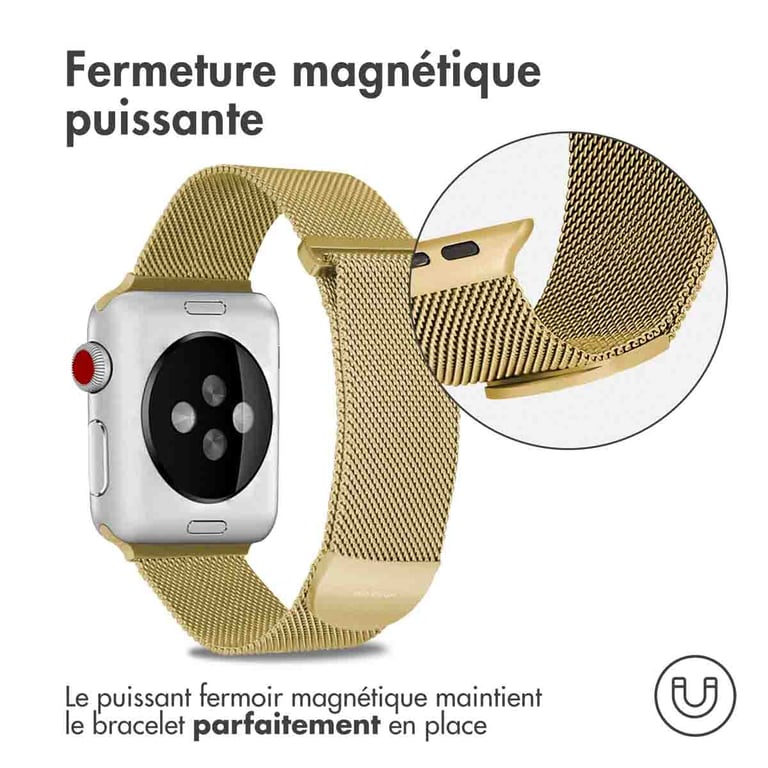 imoshion Bracelet magnétique milanais pour Apple Watch Series 1 á 9 / SE 384041 mm | Series 10 42 mm Taille Neuf - vue 5