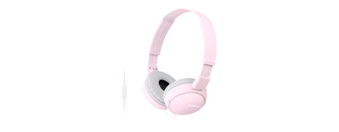 Sony MDR-ZX110AP Cuffia cablata ad archetto per chiamate/musica Rosa