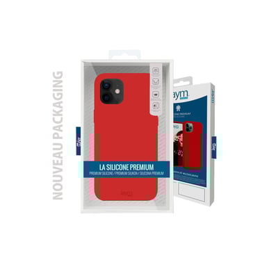 JAYM - Coque Silicone Premium Rouge pour Apple iPhone 14 - 100% Silicone et Microfibre - Renforcée et Ultra Doux