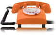 Teléfono fijo retro vintage con dial giratorio