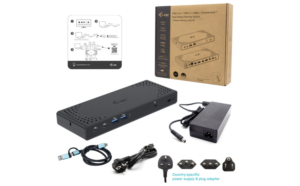 i tec USB 3.0 / USB C / Thunderbolt 3 Dual Display Docking Station Gen2 + Power Delivery Neuf - vue 3