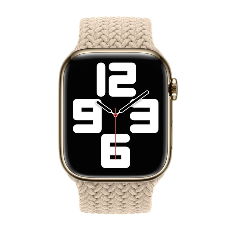 Bracelet Solo tressé pour Apple Watch | 44/45/46/49 mm - Taille 4 - Beige - Neuf