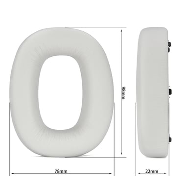 Coussinets en cuir protéiné pour Bowers & Wilkins Px7, S2 et Px8 White