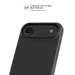 Custodia antiurto in morbido gel di silicone con il 55% di plastica riciclata per Apple iPhone 17 Air, Nero Satinato