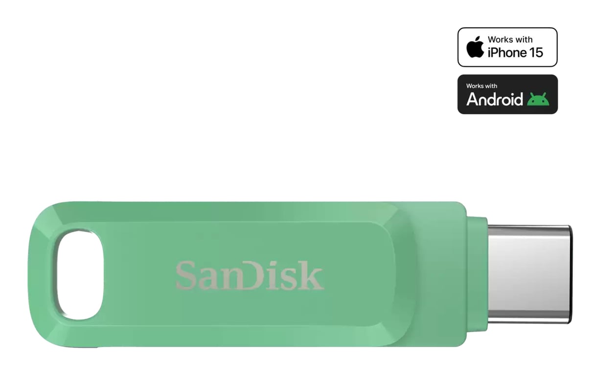 SanDisk Ultra Dual Drive Go lecteur USB flash 512 Go USB Type-C 3.2 Gen 1 (3.1 Gen 1) Vert - Neuf