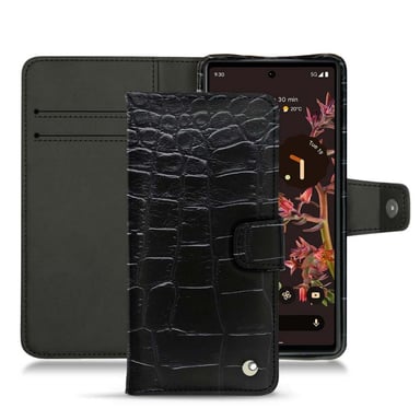 Housse cuir Google Pixel 6 -  - Noir - Cuir Abaca