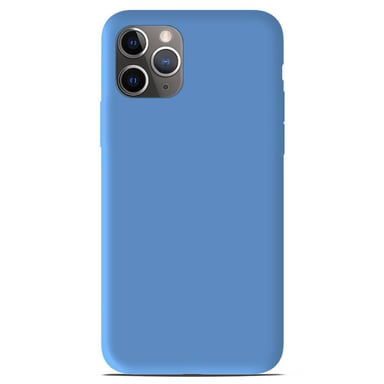 Coque silicone unie Mat Bleu compatible Apple iPhone 11 Pro