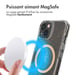 imoshion Coque arrière transparente Pailletée avec MagSafe pour Apple iPhone 13 - Doré