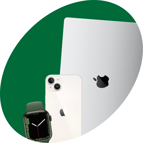 Laptop, watch, smartphone