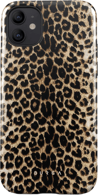 Burga Tapa trasera para iPhone 12 Tough Motifs Player Léopard