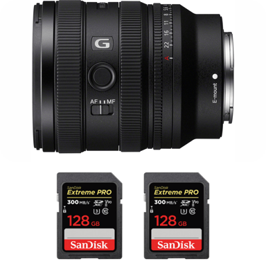 Obiettivo Sony FE 16-25mm f/2.8 G + 2 SanDisk 128GB Extreme PRO UHS-II + Ebook ''20 consigli per foto che colpiscono''