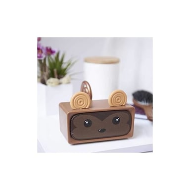 Mob - Adorabile altoparlante - potente baffle Bluetooth con 3+3W (2 altoparlanti), microfono e modalità stereo - durata della batteria da 3 a 5 ore (scimmia)
