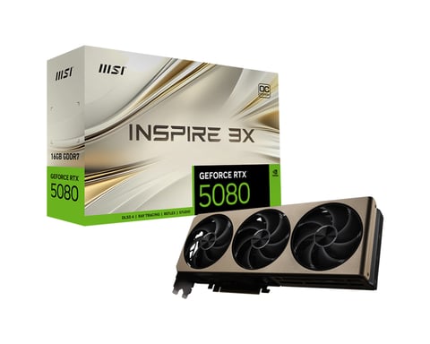 MSI GEFORCE RTX 5080 16G INSPIRE 3X OC Scheda grafica NVIDIA 16GB GDDR7