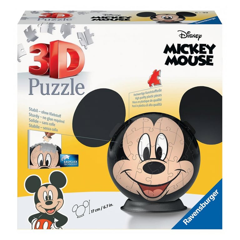 Puzzle 3D Ball 72 pièces : Disney Mickey Mouse Ravensburger France - vue 3