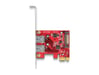 DeLOCK Tarjetas PCI Express x1 a 2 x externo USB 5 Gbps Tipo-A hembra - Factor de forma de perfil bajo