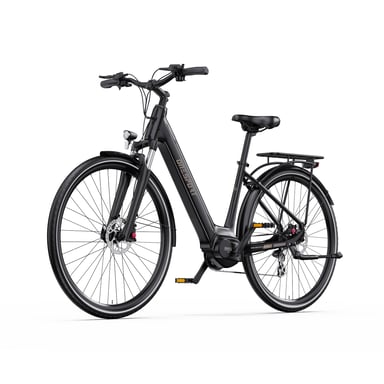 OneSport OT07 bicicletta elettrica da pendolare da 27,5 pollici BAFANG motore centrale 36V 250 W 10,4 Ah-Nero