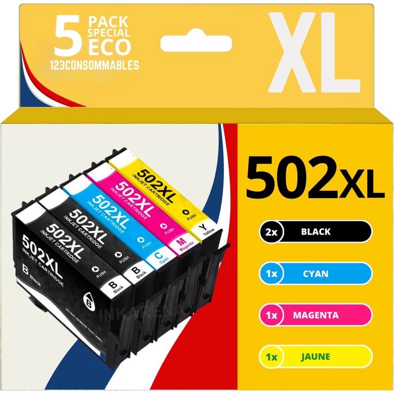 Pack 5 cartouches compatibles EPSON 502XL Neuf