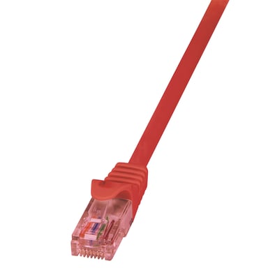 LogiLink 0.25m Cat.6 U/UTP câble de réseau Rouge 0,25 m Cat6 U/UTP (UTP)