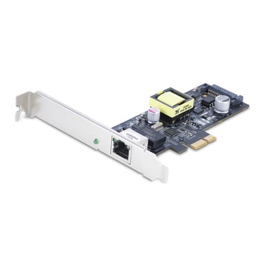 StarTech.com Carte Réseau PoE 2.5Gbps NBASE-T à 1 Port, Intel I225-V, 802.3af/at PoE+ Multi-Gigabit NIC, Adaptateur/Carte Serveur PCIe LAN, Interface Ethernet Alimentée par SATA - Supporte Win/Linux/VMware ESXI - Neuf