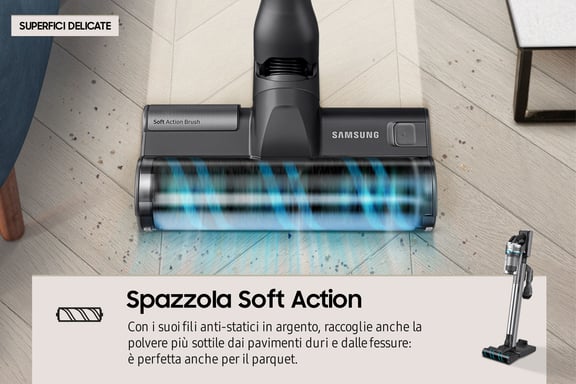 Samsung Jet 90 multi VS20R9044T2 aspirapolvere senza sacco Argento