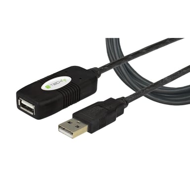 Techly IUSB-REP10TY cable USB USB 2.0 10 m USB A Negro
