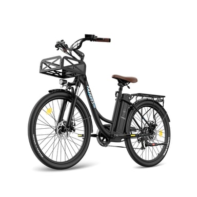 Vélo électrique FAFREES F26 Lasting - Moteur 250W Batteries 36V25Ah 26x1.95 Pouces Pneus Freins à Disque Mécaniques - Noir