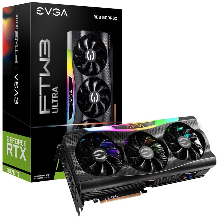 EVGA 08G P5 3797 KL carte graphique NVIDIA GeForce RTX 3070 Ti 8 Go GDDR6X Neuf - vue 3