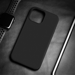 Funda de gel de silicona suave para Apple iPhone 13 Pro Max, negro satinado
