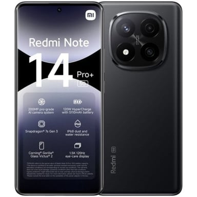 Redmi Note 14 Pro+ (5G) 256 GB, negro medianoche
