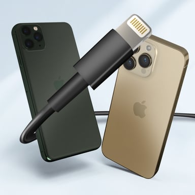 Écouteurs Filaires Lightning Intra-auriculaires Microphone et Boutons LinQ Noir