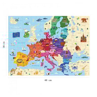 Puzzle educativo 250 piezas - Mapa infantil de Europa