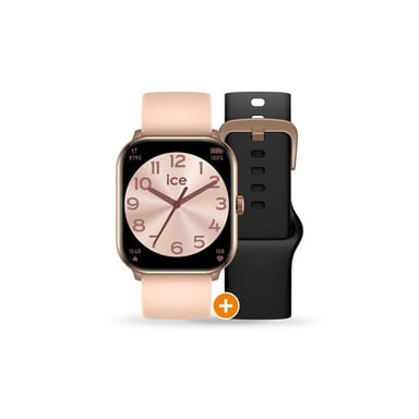 Ice Watch Smart One 38 mm, oro rosa con brazalete adicional rosa negro