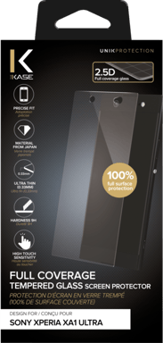 Pellicola protettiva in vetro temperato (100% di copertura della superficie) per Sony Xperia XA1 Ultra, trasparente