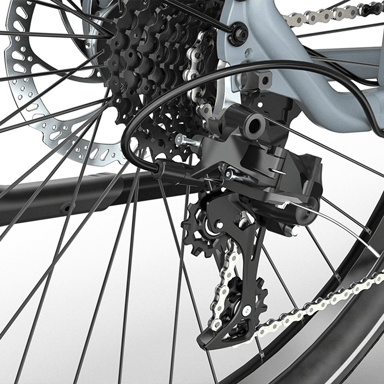 Bicicleta eléctrica para adultos Lyon Pro con motor central de 250 W y batería de 36 V y 15 Ah