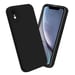 Coque pour Apple iPhone XR en FLUID NOIR Housse de protection Étui en silicone TPU flexible