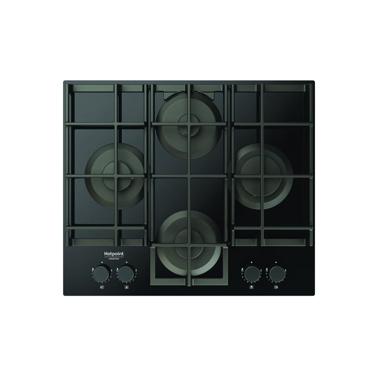 Plaque de gaz Hotpoint HAGS 61FBK 1 intégrée 60 cm 4 zones verre - vue 2